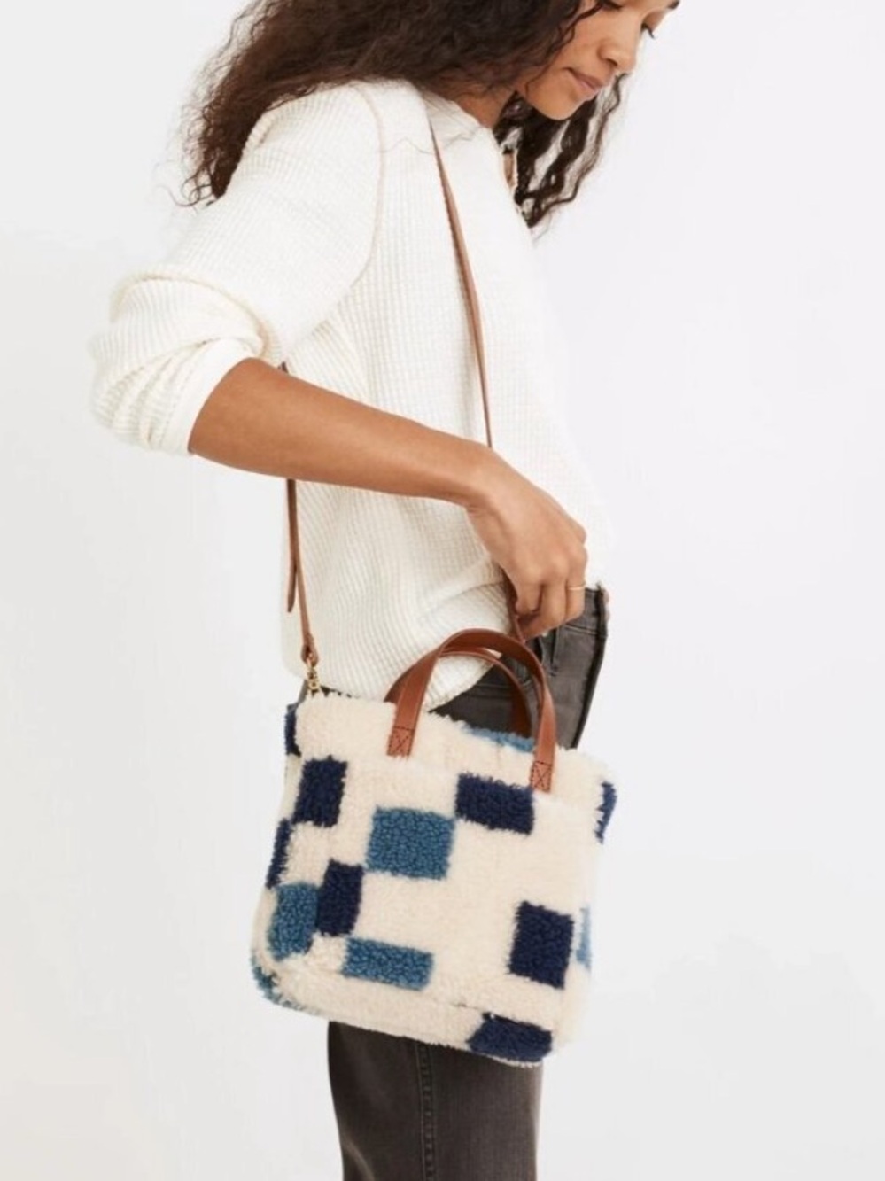 Madewell Sherpa Edition small transport crossbody bag